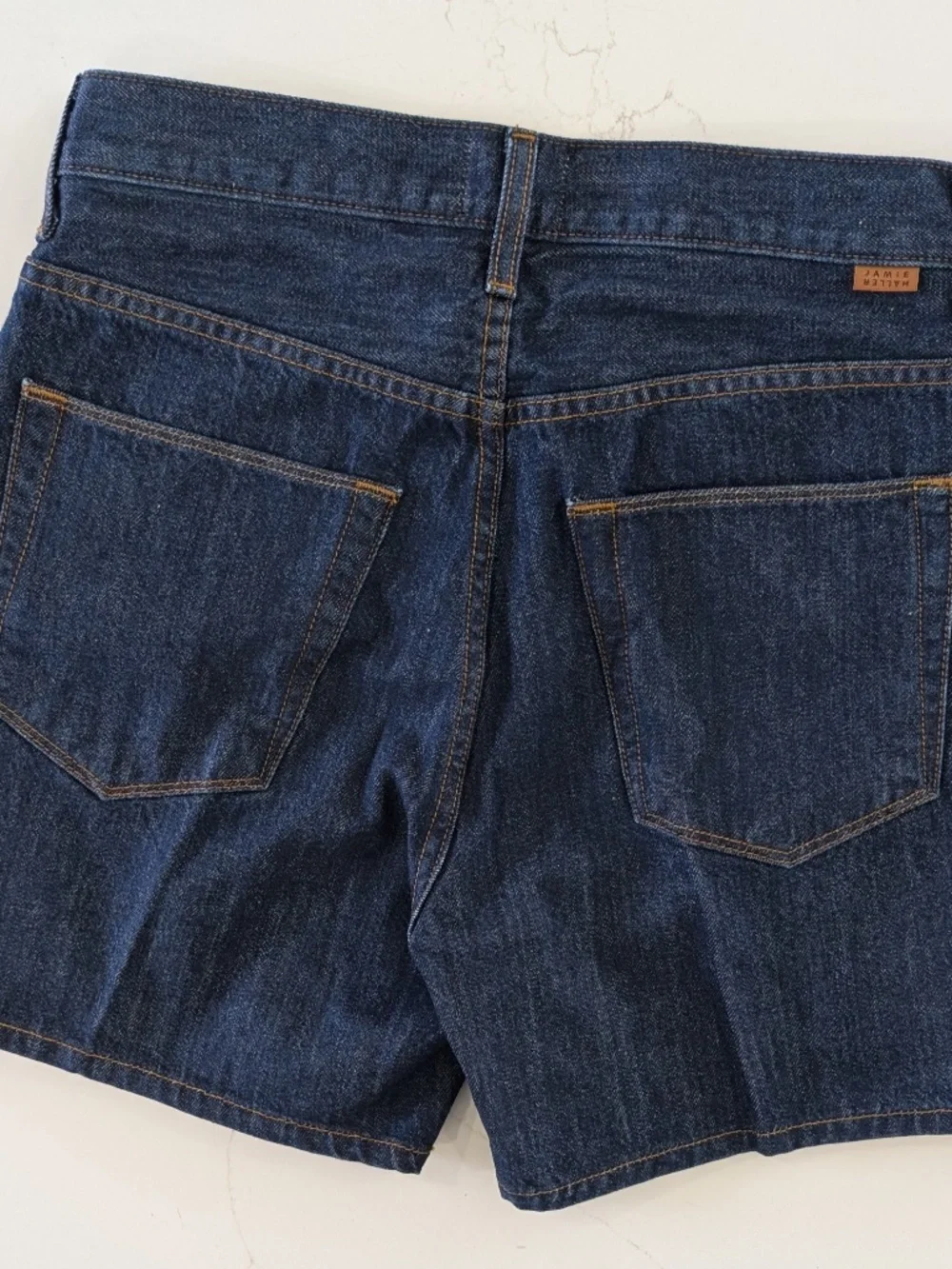 JAMIE HALLER The Tailor Short Indigo Denim Shorts Size 26 Made In USA $380 NWT - Picture 3 of 12